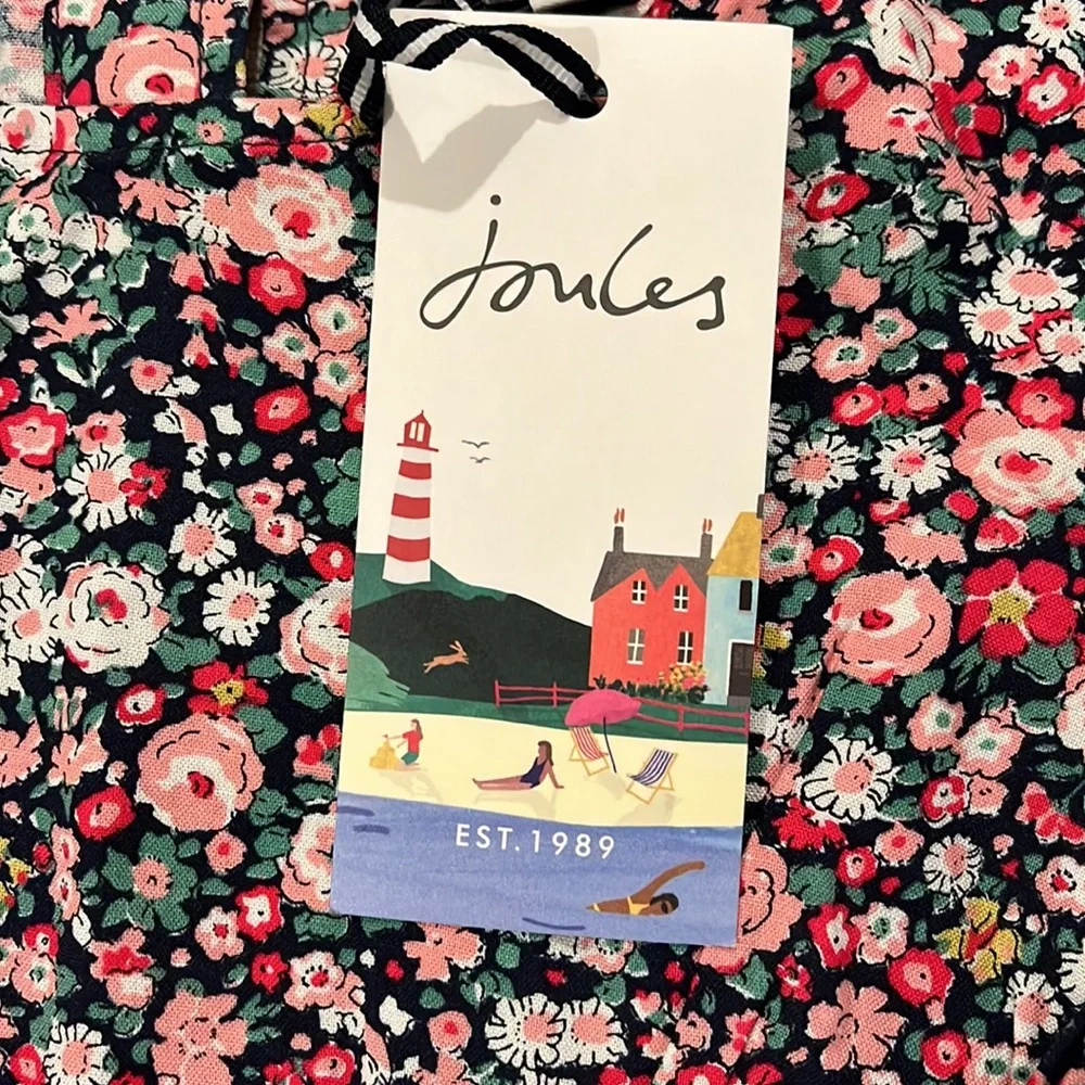 Joules / Navy Floral Sophie A-Line Dress / Girls Size 5 / NWT